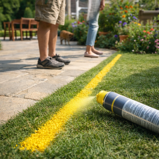Line Marking Paint – Yellow 750ml – Durable Synthetic Resin – Indoor/Outdoor