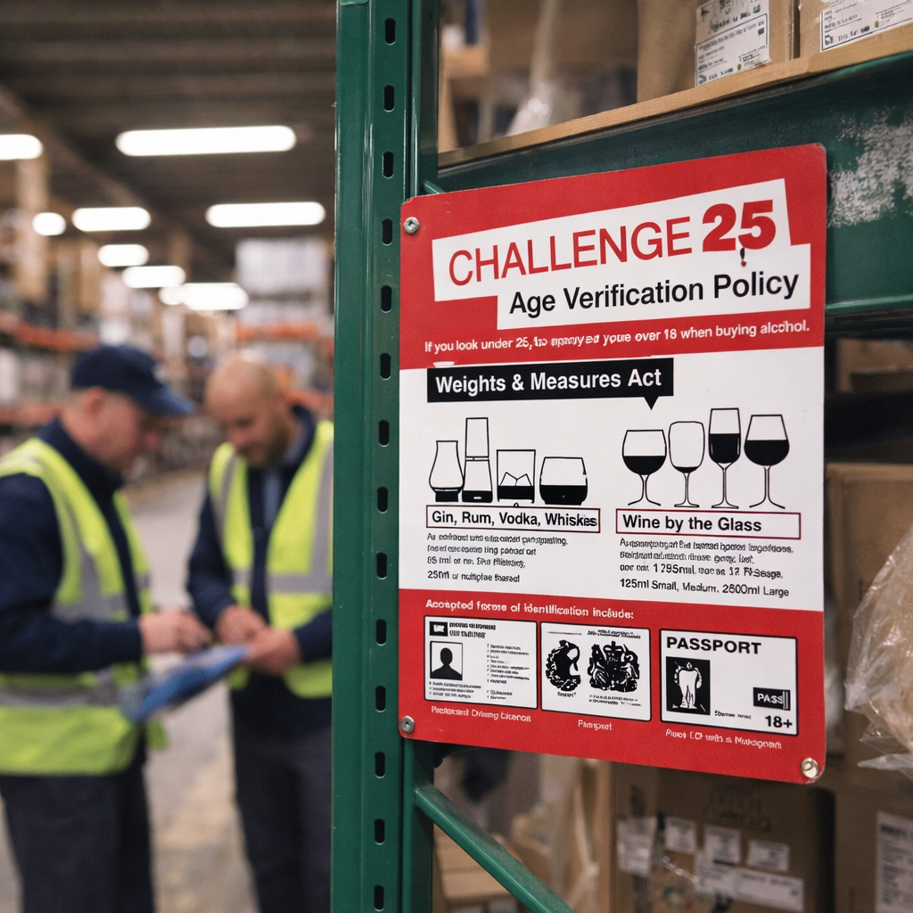 Age Verification Signs – 25ml – Compliance Display – Commercial Use