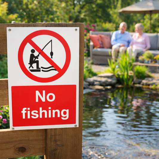 No Fishing Safety Signs – 1mm Rigid Plastic – Indoor & Outdoor Use
