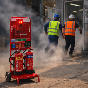 Double Extinguisher Trolley – Evacuator Alarm – Safety