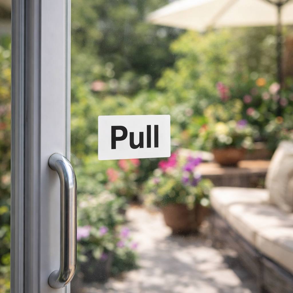 Pull Signs – 1mm Rigid Plastic & Vinyl – Durable & Weather Resistant – Indoor/Outdoor Use