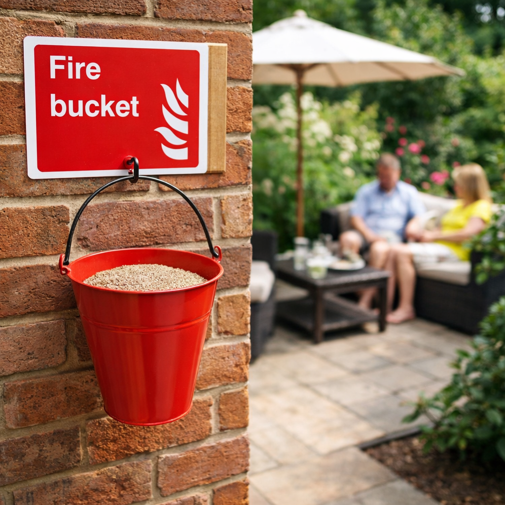 Fire Safety Sign – Red – Essential Safety Equipment – Indoor/Outdoor Use