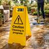 Caution Cleaning in Progress Sign – 300mm x 600mm – Polypropylene – Indoor/Outdoor