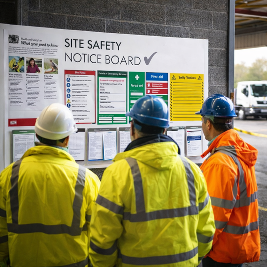 Site Safety Board – 1800mm x 1000mm – Durable Plastic – Industrial Use