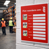 Customizable Fire Warden Sign – Space for Names & Locations – Safety Compliance