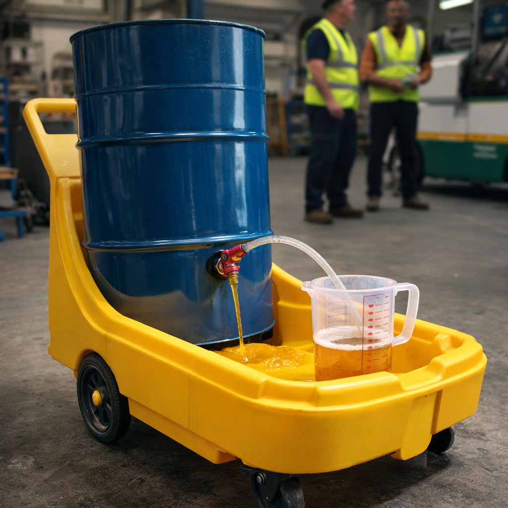 Bunded Drum Trolley – 100L Capacity – Polyethylene – Industrial Use