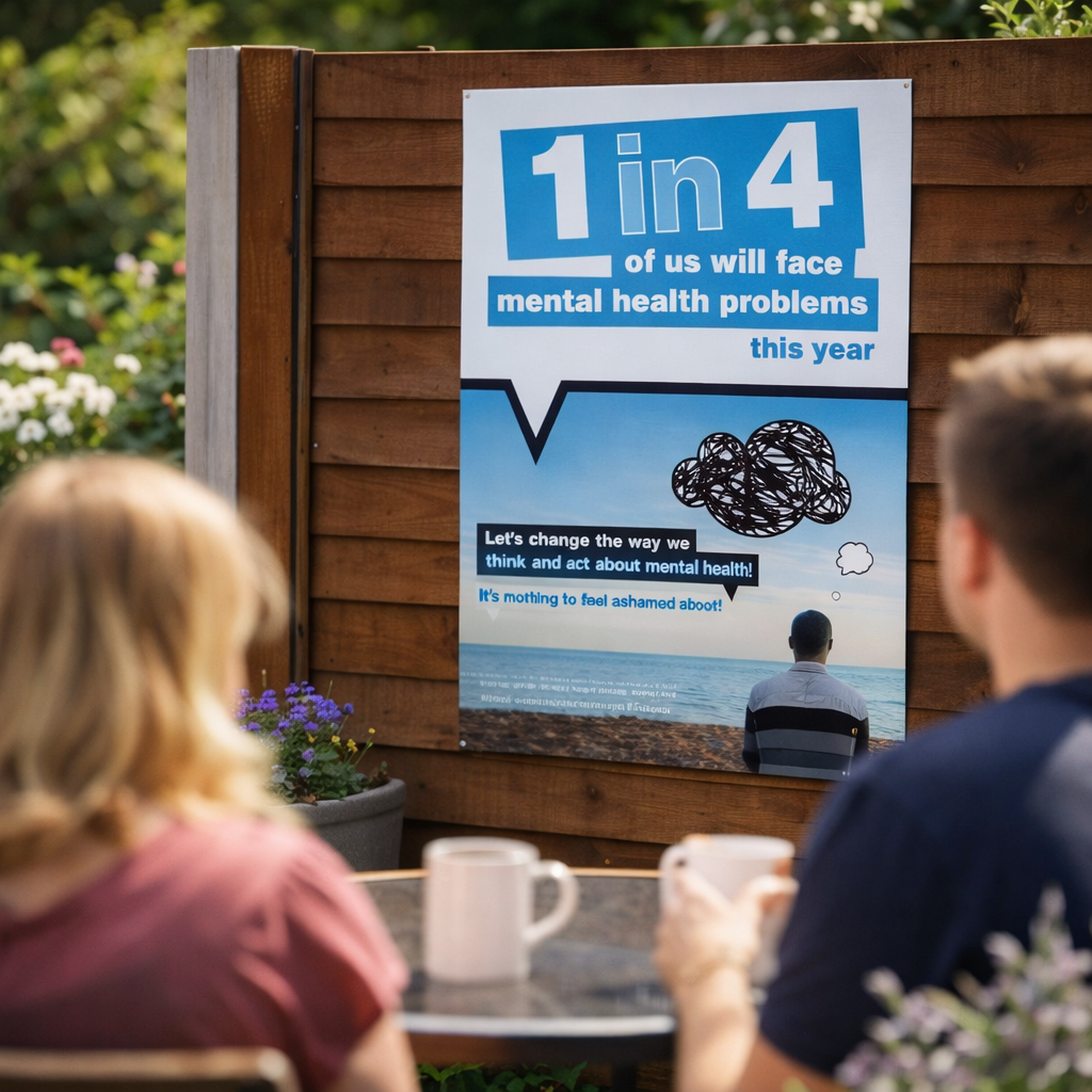 Mental Health Awareness Poster – 420mm x 594mm – Durable Synthetic Paper – Indoor/Outdoor Use