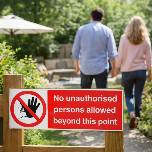 Safety Sign – No Unauthorized Persons – 1mm Plastic – Indoor/Outdoor