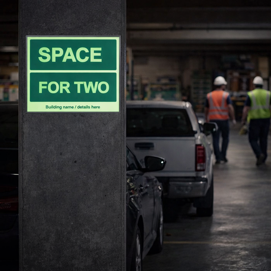 Multi-Message Wayfinding Signs – 450mm x 320mm – Glow-in-the-Dark – Emergency Reference