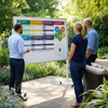 Mobile Visual Management Board – 1200mm x 1500mm – Height-Adjustable Magnetic – Industrial Use