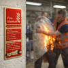 Fire Blanket Identification Sign – 75mm x 200mm – Polished Brass – Premium Aesthetic