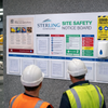 Construction Safety Notice Board – 1800mm x 1000mm – Durable Rigid Plastic – Industrial Use