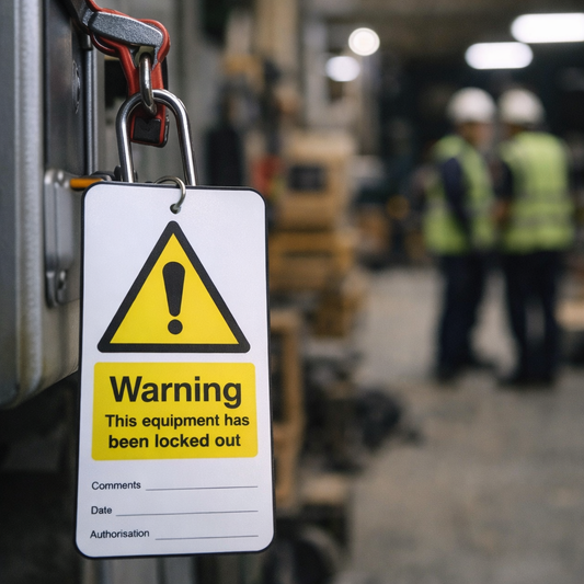 Warning Equipment is Locked Out Double Sided Safety Tag (Pack of 10) – 80mm x 150mm – Matt PVC – Industrial Use
