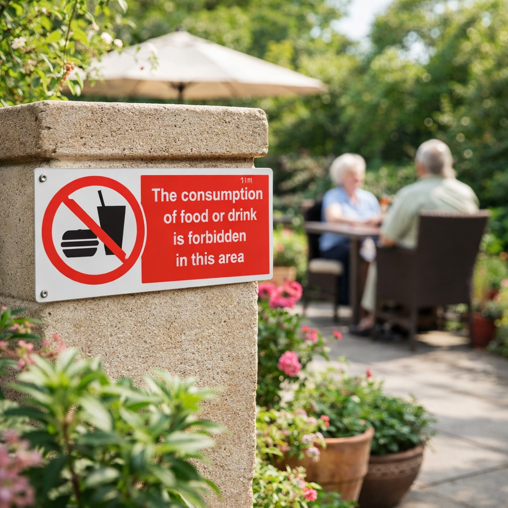 Safety Prohibition Sign – 1mm Rigid Plastic – Indoor/Outdoor Use