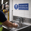 Hand Washing Only Safety Sign – Multiple Sizes – ISO 7010 Compliant – Catering & Hygiene