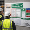 Site Safety Notice Board – 1370mm x 1000mm – Dry Wipe Laminate – Industrial Use