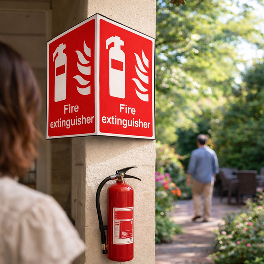 Fire Extinguisher Projecting Sign – Essential Safety Signage – Indoor/Outdoor