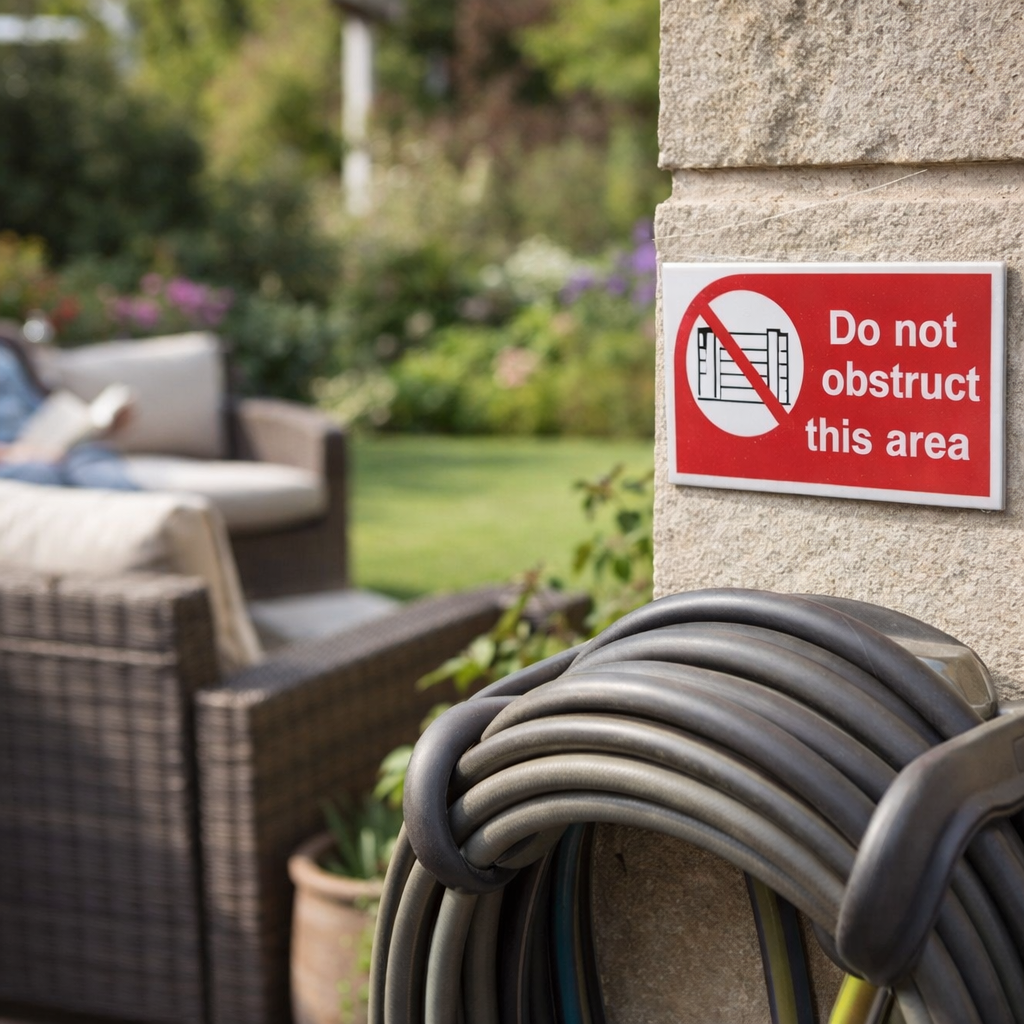 Safety Sign – Do Not Obstruct – Rigid Plastic – Indoor/Outdoor Use