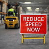 Reduce Speed Now Reflective Temporary Road Traffic Sign – Class RA1 – Zintec Plate – Industrial Use