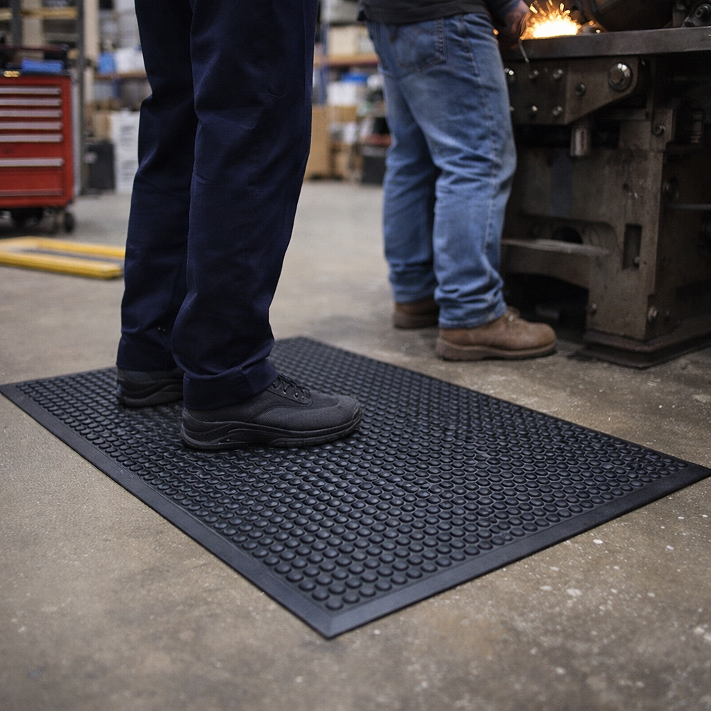 Anti-Fatigue Mat – Black – Comfort & Circulation – Industrial