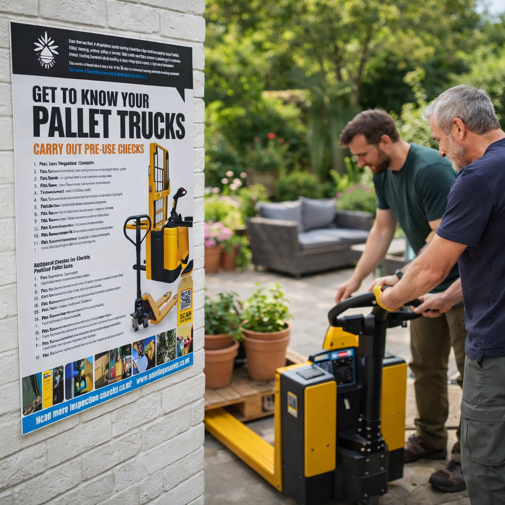 Pallet Truck Inspection Poster – 420mm x 594mm – Synthetic Paper – Indoor/Outdoor Use