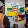 Safety Briefing & Emergency Response Station – 1200mm x 1500mm – Aluminium Frame – Industrial Use