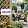 Site Manager Sign – 1mm Rigid Plastic – Indoor/Outdoor Use