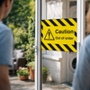Caution Out of Order Door Screen Sign – 600mm x 450mm – Flexible PVC – Indoor/Outdoor Use