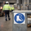 Safety Boots Symbol Labels – 50mm x 50mm – Self Adhesive Vinyl – Indoor Use