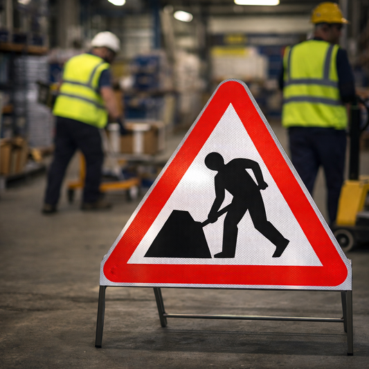 Reflective Temporary Road Traffic Signs – Class RA1 – Durable Zintec Plate – Road Works