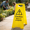 Caution Work in Progress Sign – 300mm x 600mm – Polypropylene – Indoor/Outdoor Use