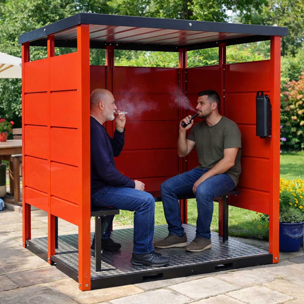 Smoking/Vaping Shelter – 2080mm x 2100mm x 2070mm – Steel Construction – Outdoor Use