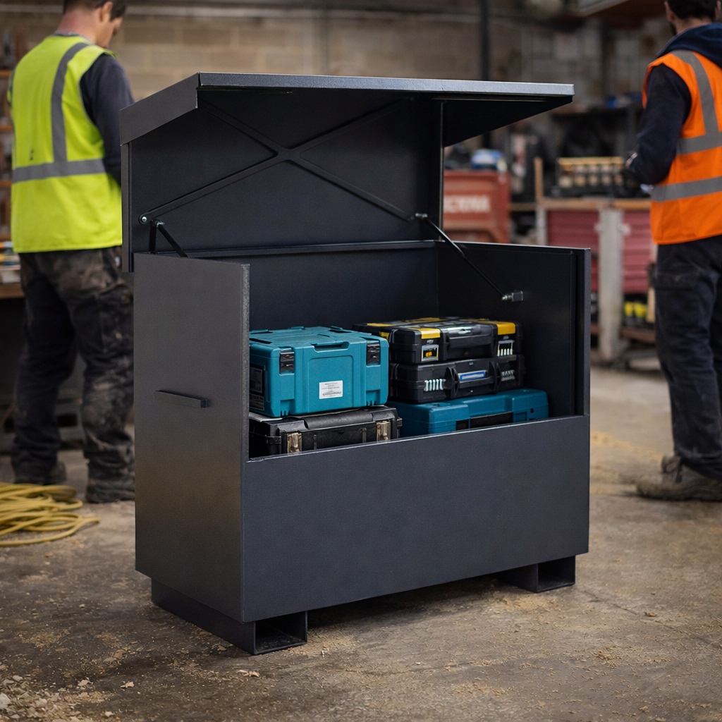 Site Storage Chest – 1215mm x 595mm x 1185mm – Steel Construction – Workshop & Site Use