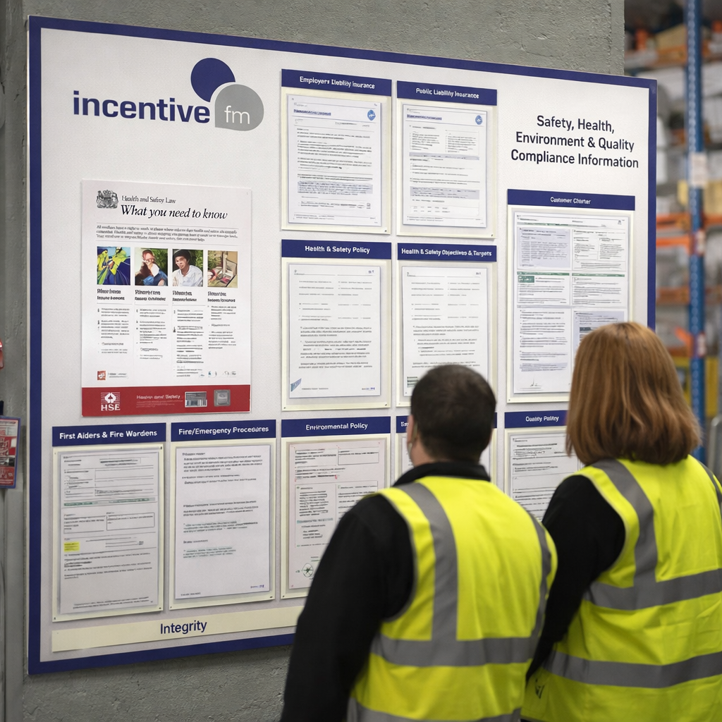 Corporate Information Board – 1440mm x 1145mm – Rigid Plastic – Office Use