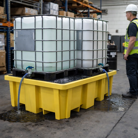 Double IBC Spill Pallet – 1150 Litre – Polyethylene – Industrial Use