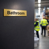 Engraved Bathroom Door Signs – Aluminium & Brass Effect – Professional Signage – Commercial Use
