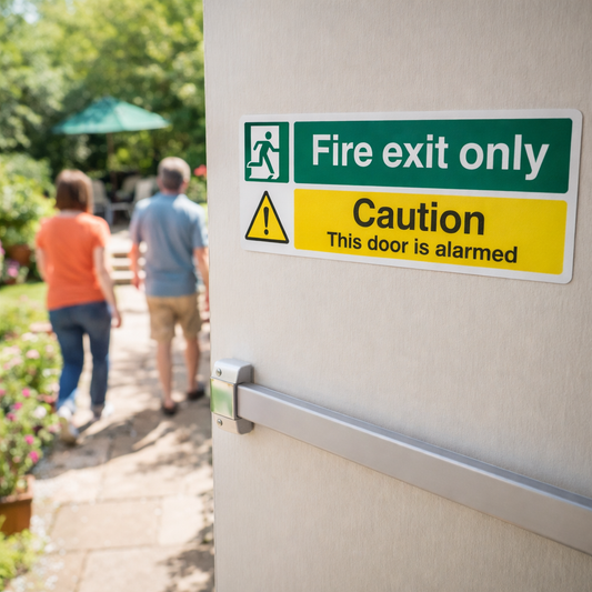 Fire Exit Sign – 1mm Rigid Plastic – Indoor/Outdoor Use – Safety