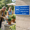 Eye Protection Safety Sign for Your Safety – 1mm Rigid Plastic – Indoor/Outdoor Use