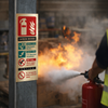 CO2 Extinguisher Identification Sign – 75mm x 200mm – Polished Brass – Commercial Use