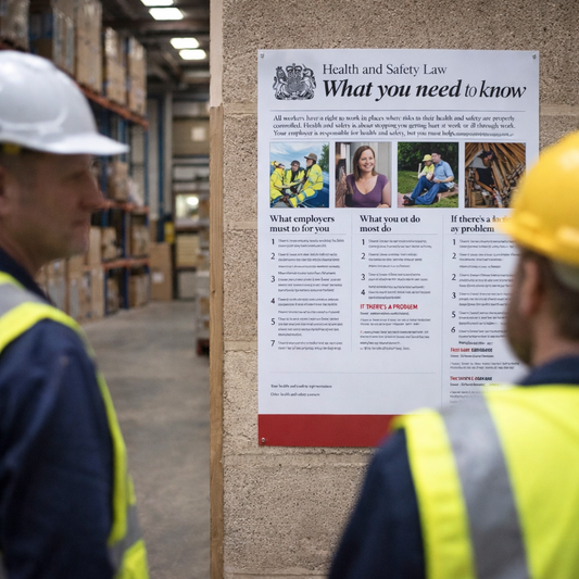 Health & Safety Law Poster – 297mm x 420mm – Flexible Polypropylene – Workplace Compliance