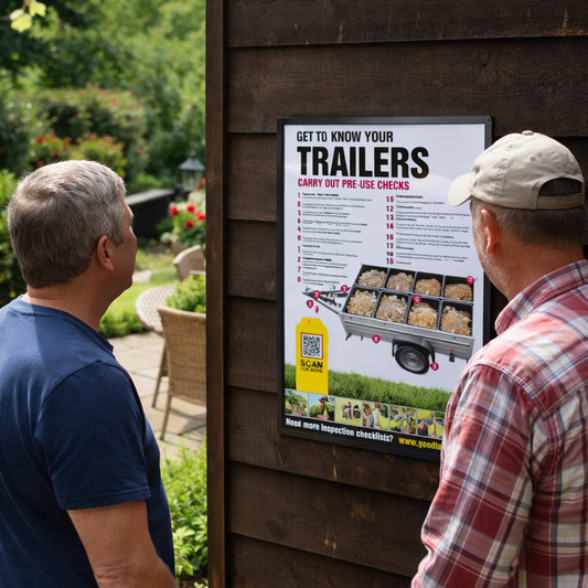 Trailer Inspection Poster – 420mm x 594mm – Synthetic Paper – Indoor/Outdoor Use