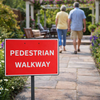 Pedestrian Walkway Temporary Traffic Sign – 600mm x 450mm – Polypropylene RA1 Reflective – Indoor/Outdoor Use