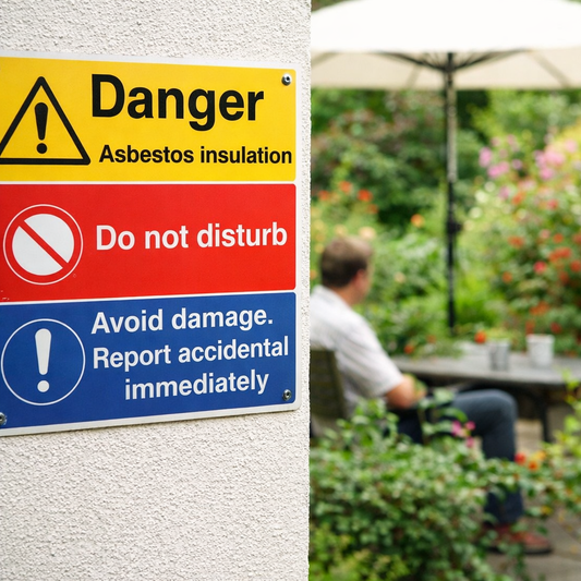 Asbestos Warning Sign – 1mm Rigid Plastic – Indoor/Outdoor
