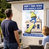 Safety Poster – Don't Take Risks – 510mm x 760mm – Synthetic Paper – Indoor/Outdoor