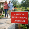 Caution Pedestrians Crossing Sign – 600mm x 450mm – Polypropylene – Indoor/Outdoor