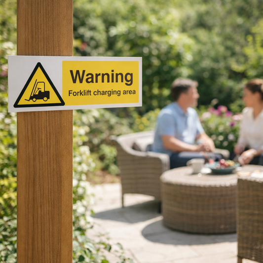 Forklift Charging Area Warning Signs – 1mm Rigid Plastic – Indoor/Outdoor Use