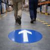 One Way Symbol Floor Graphic – 400mm Diameter – Polycarbonate – Industrial Use