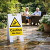 Caution Wet Floor Sign – 300mm x 600mm – Fluted Polypropylene – Indoor/Outdoor Use