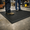 Rubber Anti-Fatigue Mat – Black – Slip-Resistant – Industrial Use