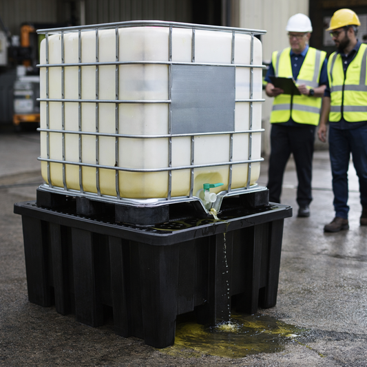 Recycled IBC Spill Pallet – 1330 x 1230 x 1085 – Polyethylene – Industrial Use